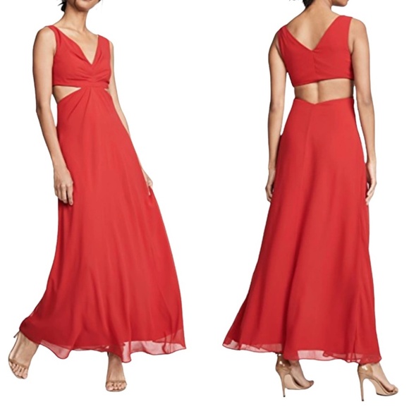 Fame and Partners The Lennox Dress in Cherry Red Size 8 New with Tags - Picture 1 of 15